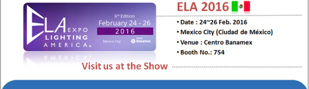 PARA LIGHT will attend ELA 2016. Welcome to visit us.